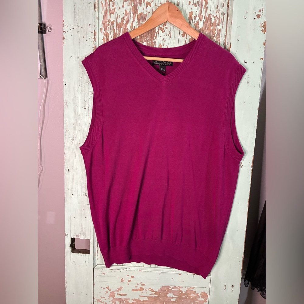 Kenneth Robert’s silk cotton blend sweater vest